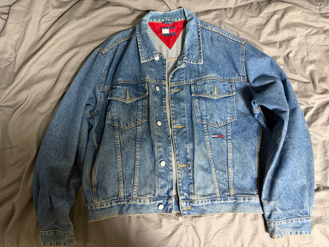 빈티지 타미힐피거 청자켓 xl 상품이미지1