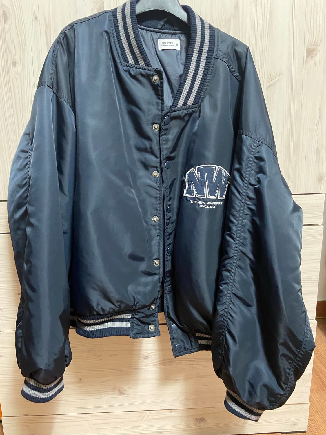 [m] 퍼스텝 스타디움자켓 다크네이비 상품이미지2