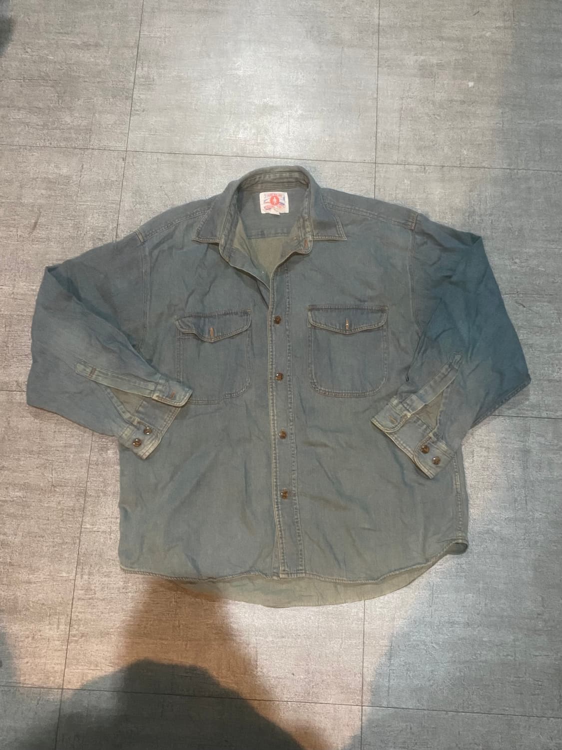 일본빈티지 Casualtaste 올드스쿨스트릿 핀터깔y2k 데님셔츠자켓 상품이미지1