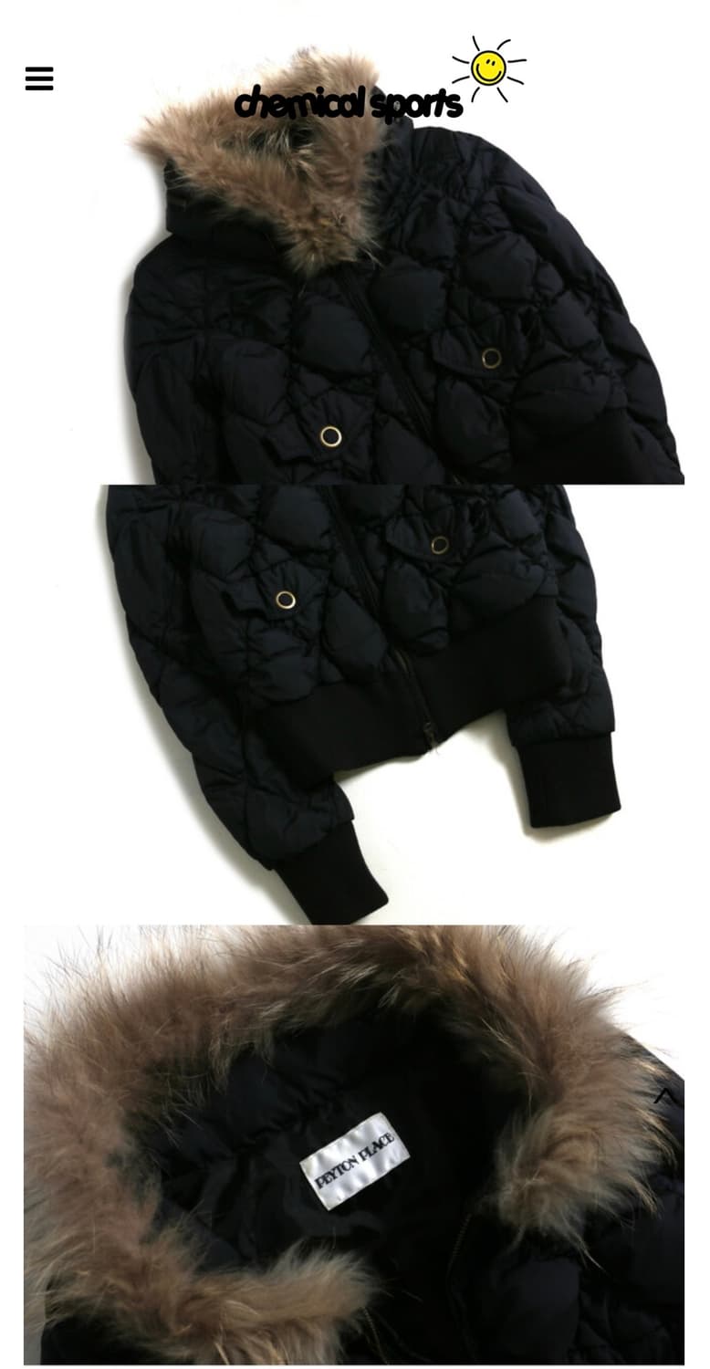 Chemical Sports 블랙 크롭 패딩 자켓 상품이미지3