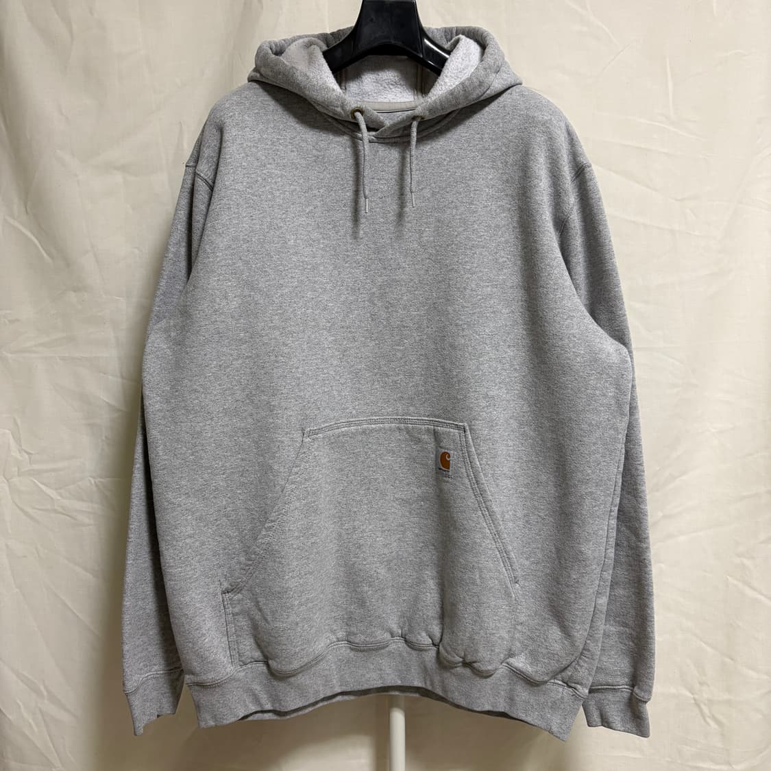 칼하트 로고 패치 기모 후드티 / 그레이, L 상품이미지1