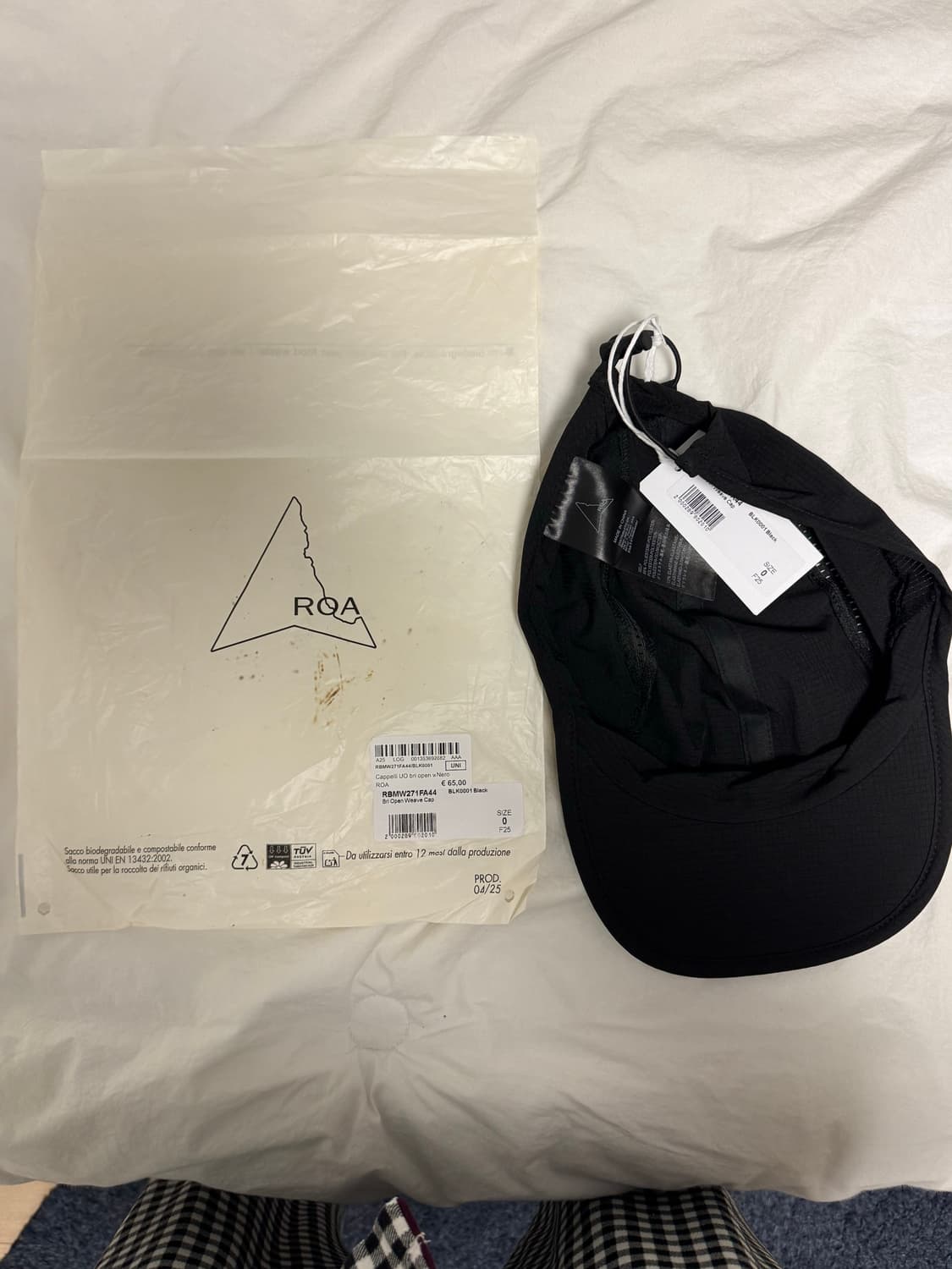 ROA 로아 블랙 캠프캡 (퍼포레이티드 캡)새상품 상품이미지5