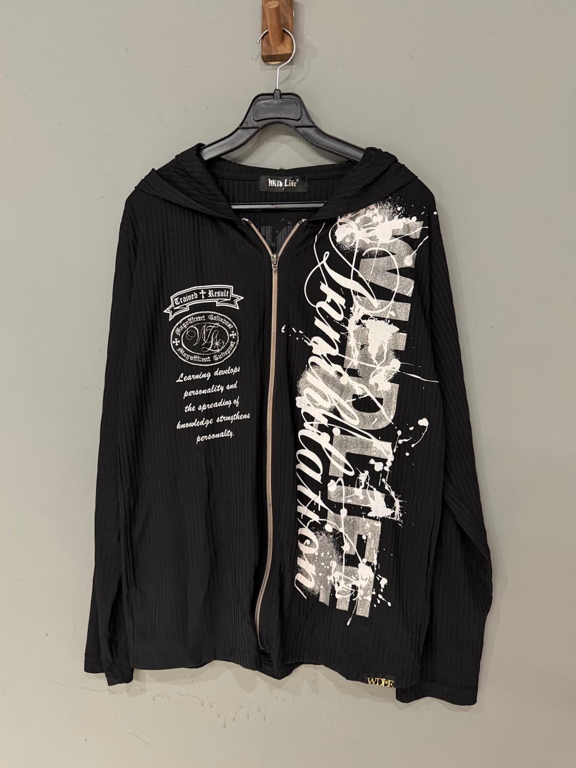 punk lettering & printing hood zip-up 상품이미지6