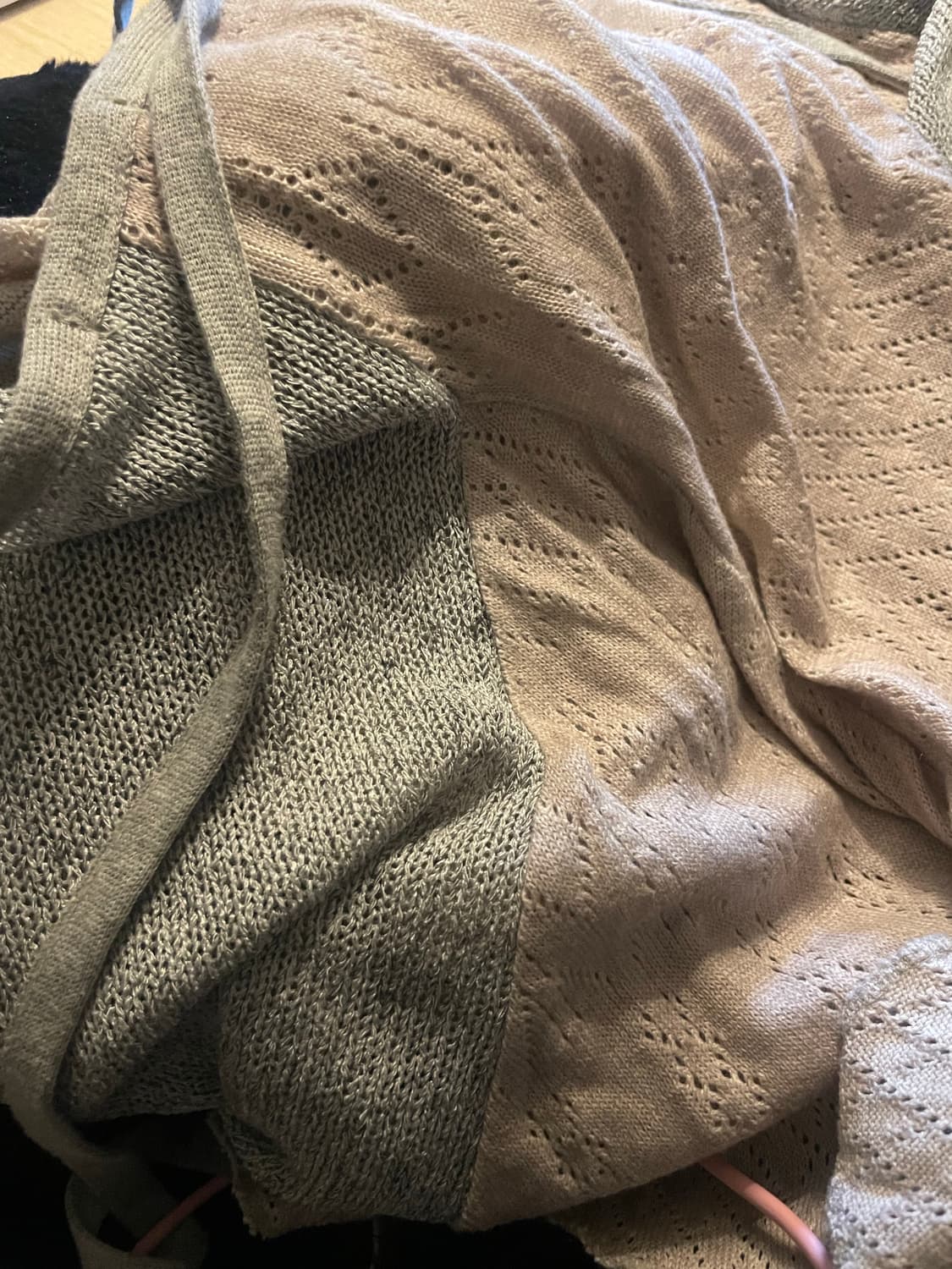 TENSEDANCE Mixed wrap skirt_light grey 상품이미지5