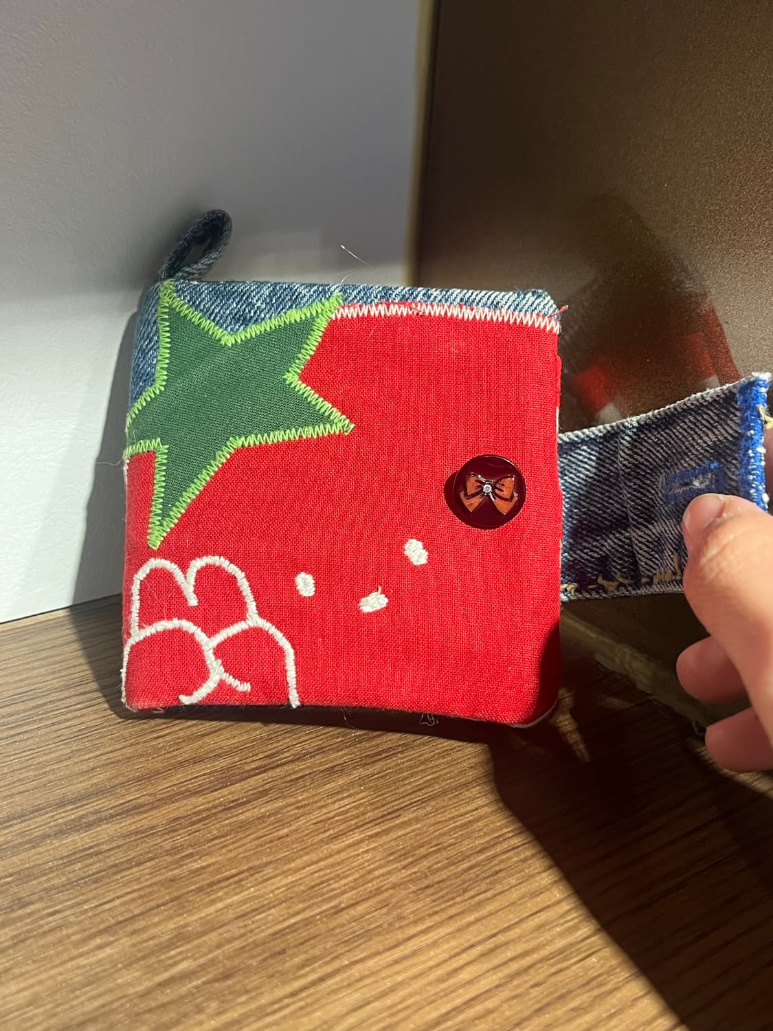 모리걸 패치워크 토마토 캐릭터 단추 지갑 상품이미지2