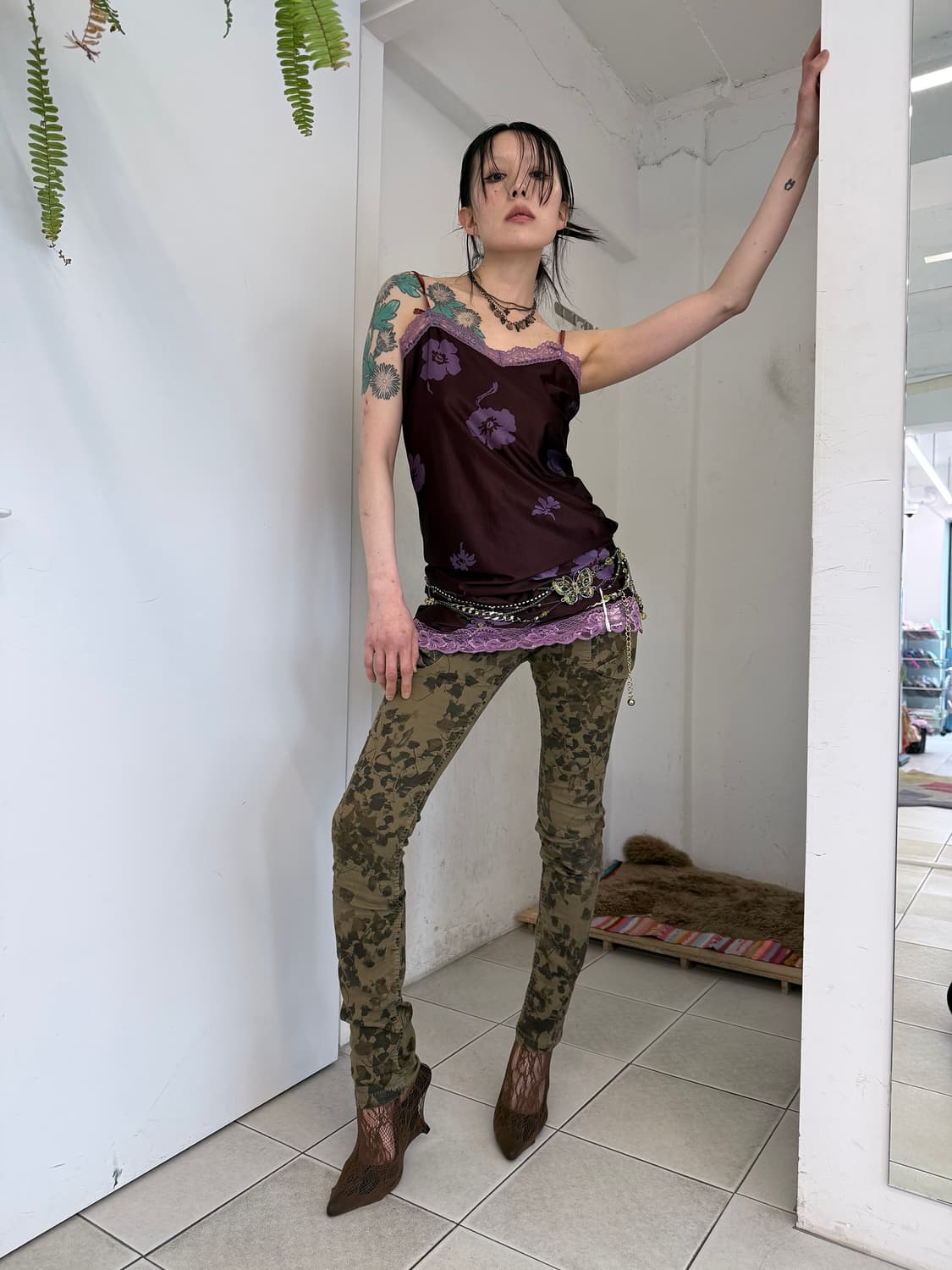 floral skinny pants 상품이미지1