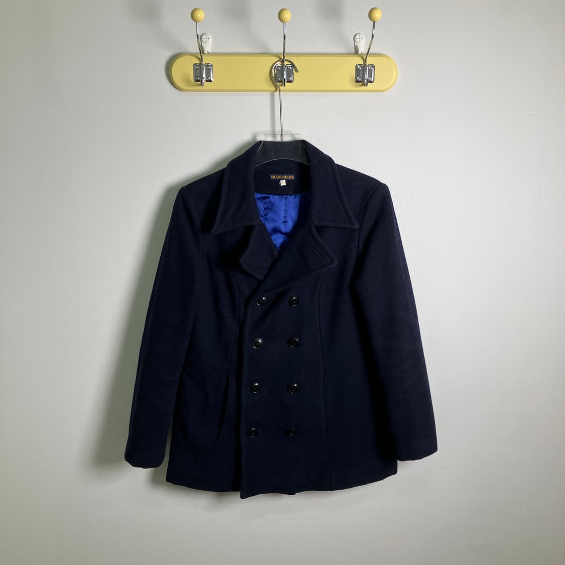 블루 블루 재팬 네이비 더블 버튼 울 피코트  상품이미지1