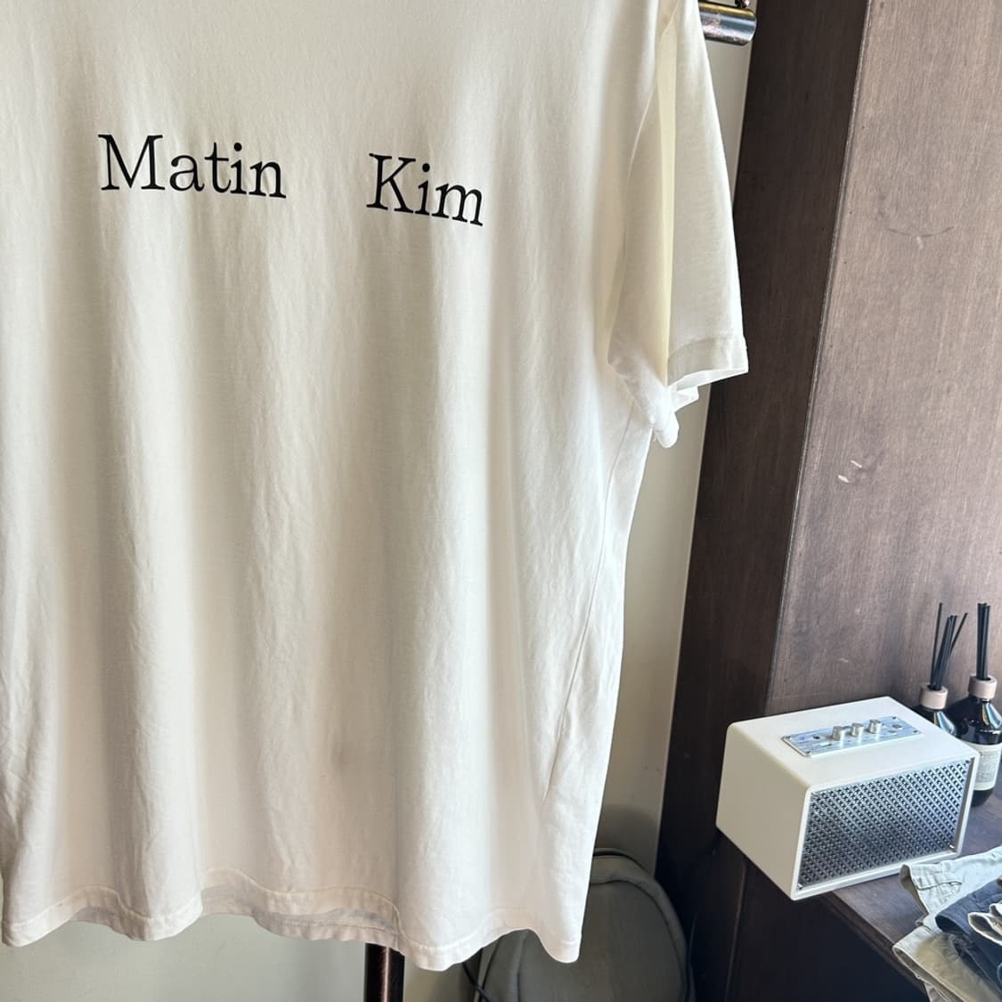 14775 - 마뗑킴 화이트 반팔 티셔츠 상품이미지4