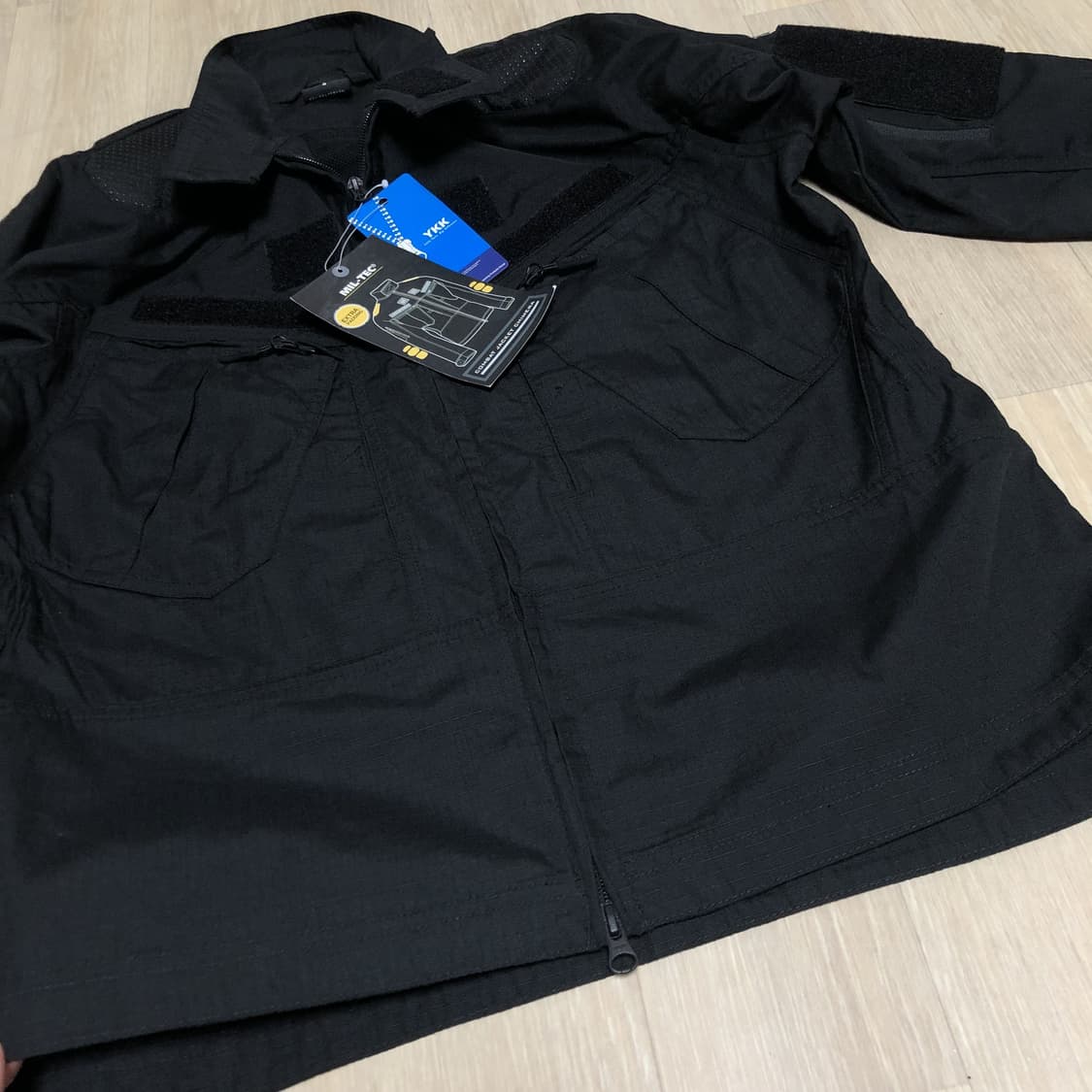 (S) 새상품 밀텍 MIL-TEC Chimera 립스탑 컴뱃 자켓 블랙 상품이미지2