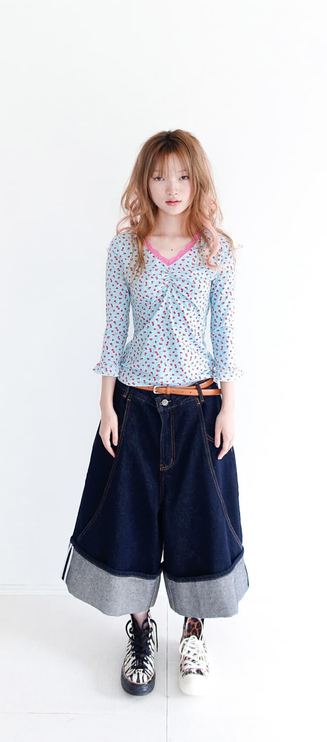 샵페어리 little strawberry lace top 상품이미지2