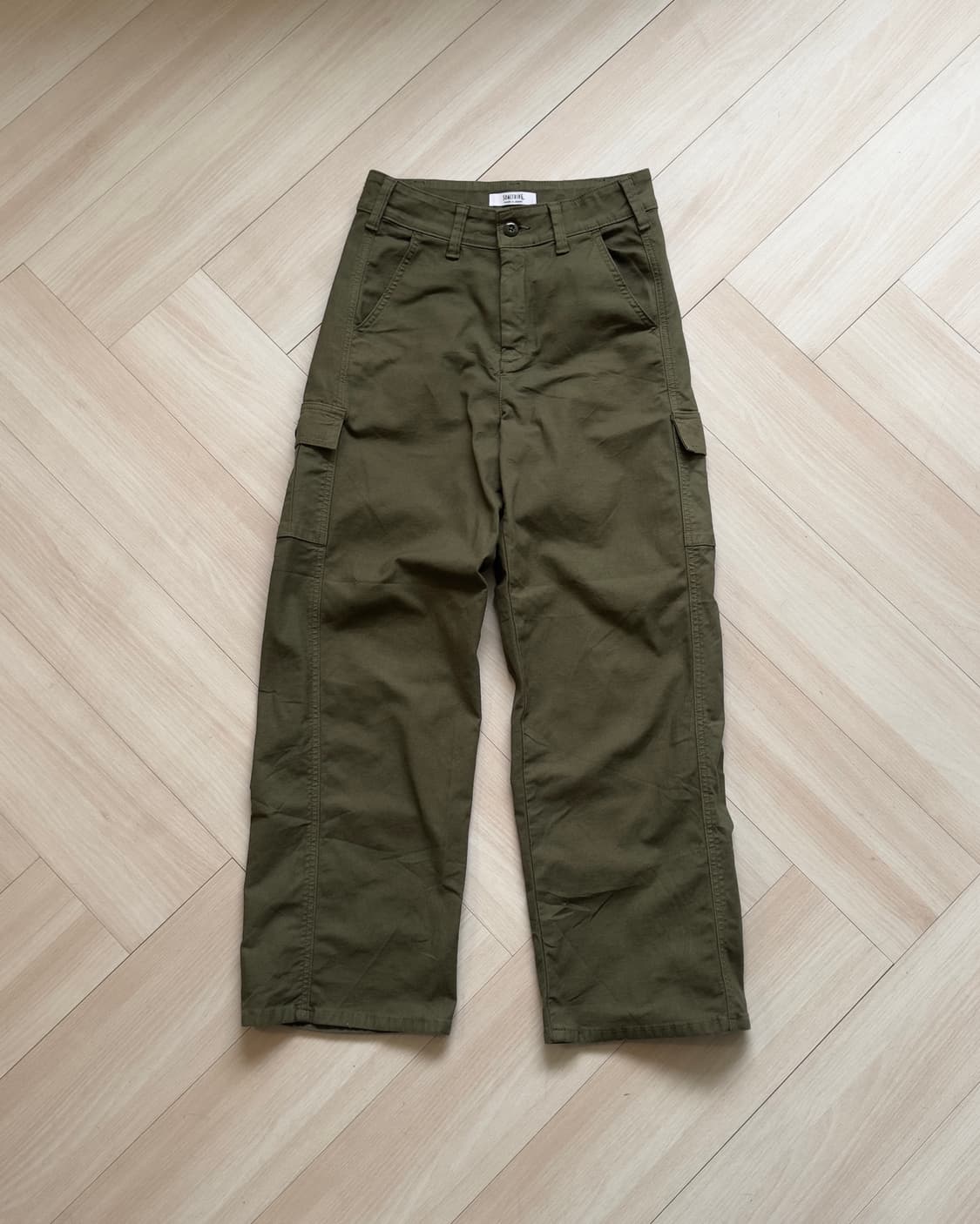 [SOMETHING] Olive Cargo Trousers 상품이미지1