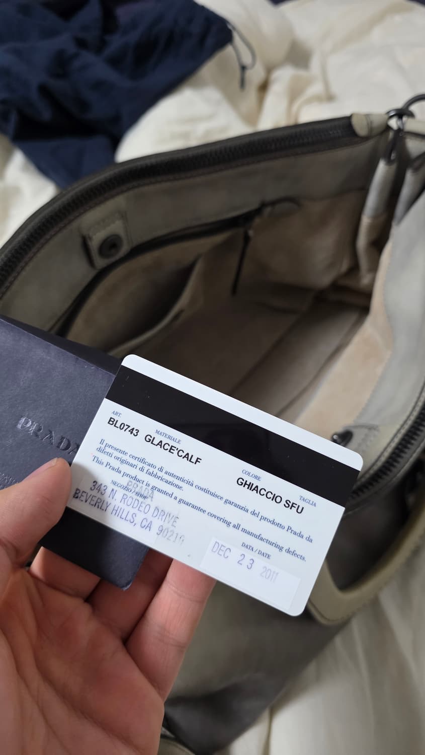 프라다 소프트 가죽 토트백 크로스백  상품이미지6