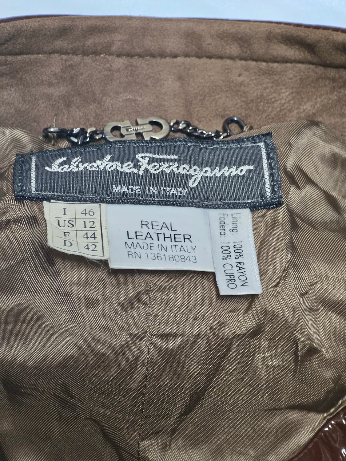 Ferragamo Real Leather Jacket – 이태리 여성용  상품이미지4