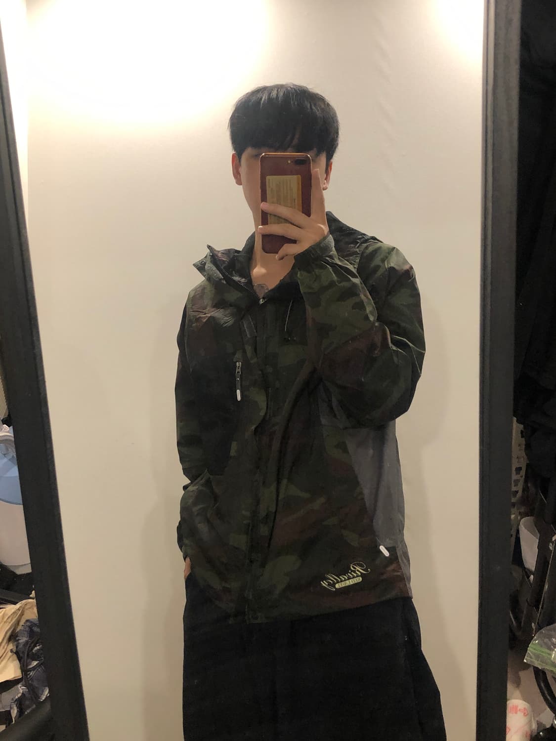 빈티지 카모 밀리터리 후드자켓 바람막이 스트릿 y2k305 상품이미지8