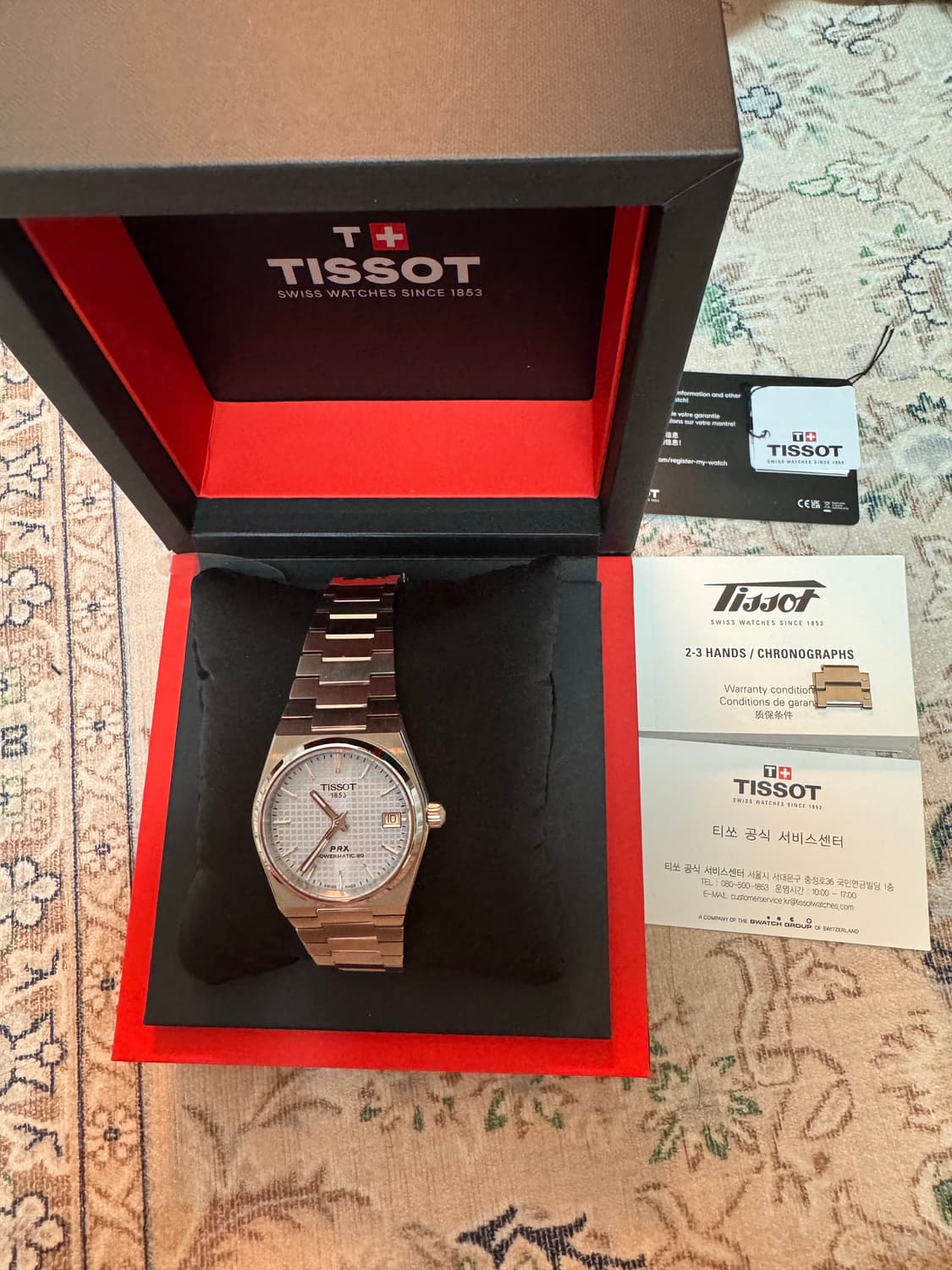 티쏘 prx 35mm 아이스블루 파워매틱 80 상품이미지1