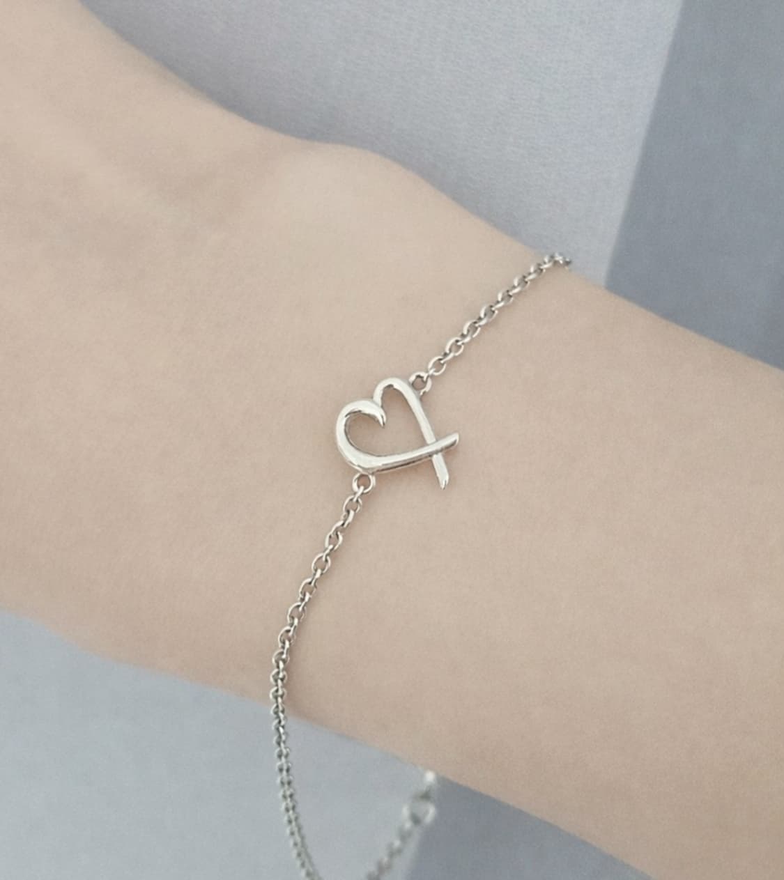티파니앤코 러빙하트 팔찌 실버 M사이즈 17.8cm [정품/풀구성] 상품이미지7