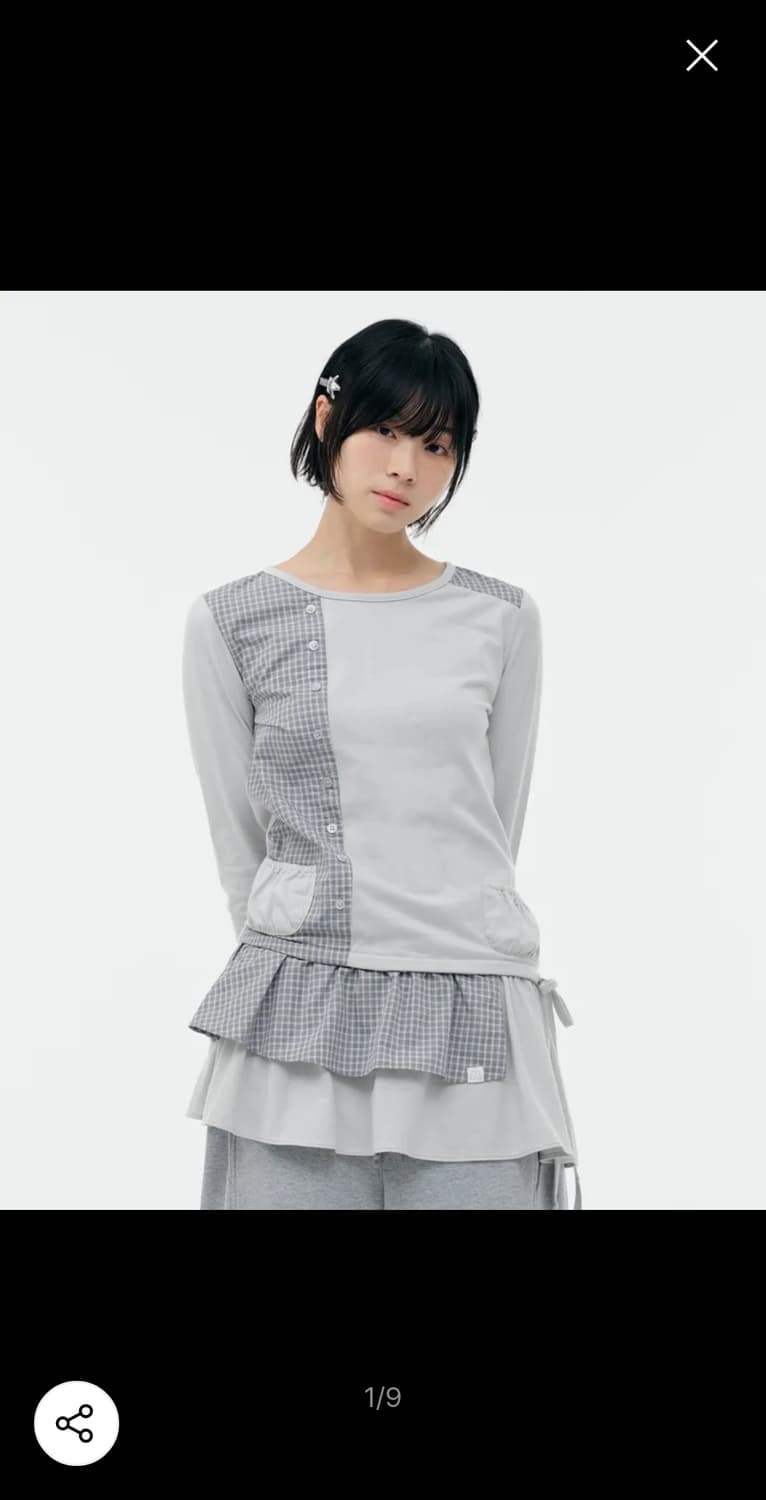 뚜오미오 CHECK MIXED JERSEY DRESS 상품이미지1