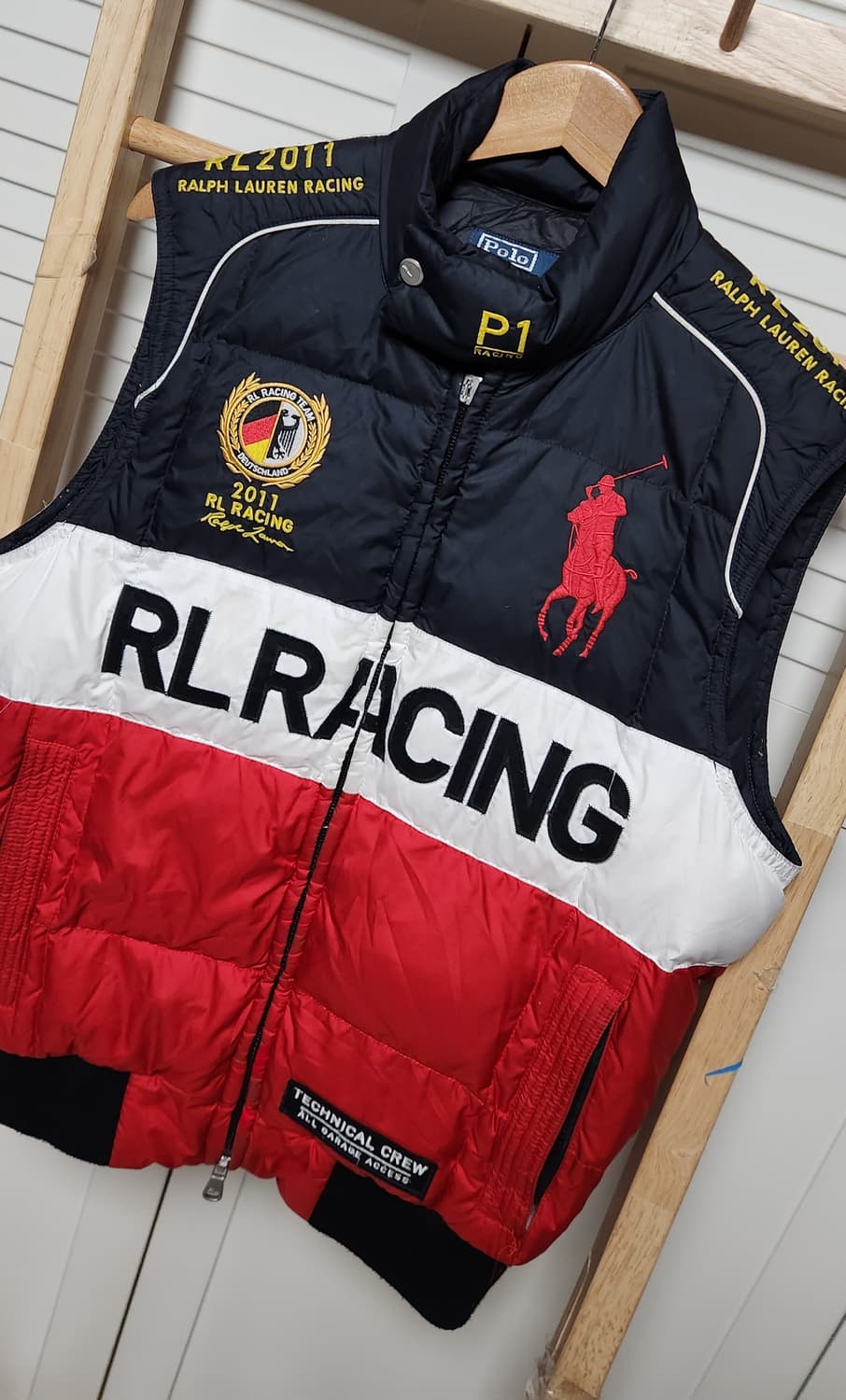 폴로 랄프로렌 독일 레이싱 투웨이 빅포니 패딩 조끼 베스트 자켓 상품이미지5