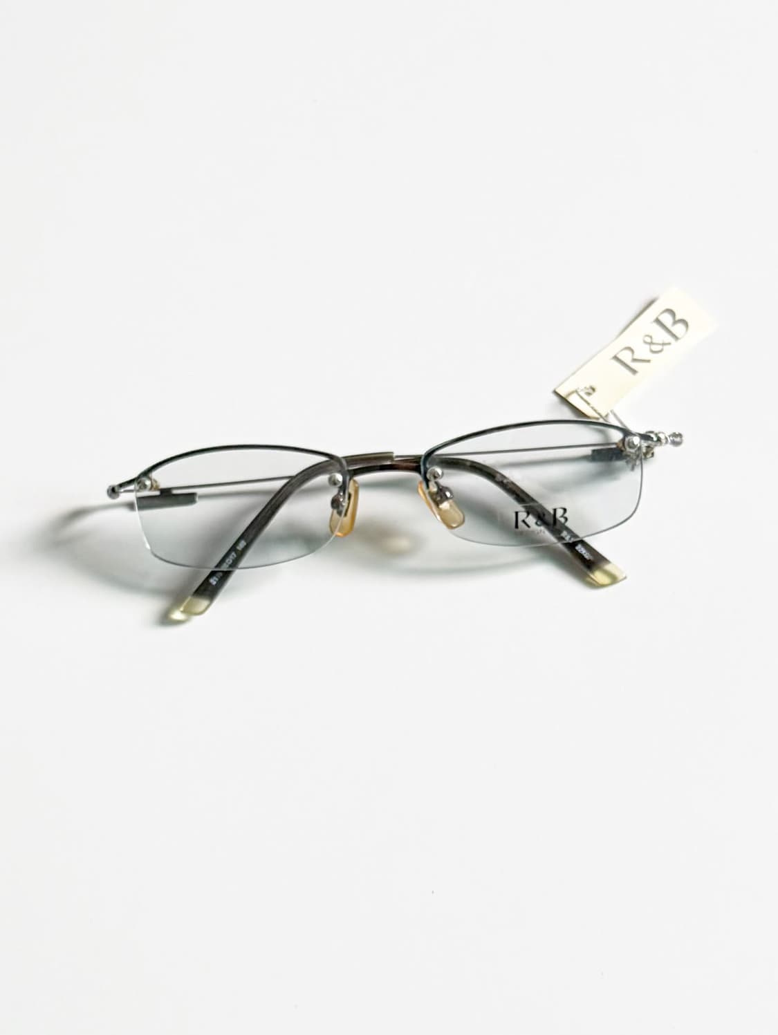 R&B EYEWEAR 무테 스퀘어 메탈 프레임 빈티지 안경 상품이미지1