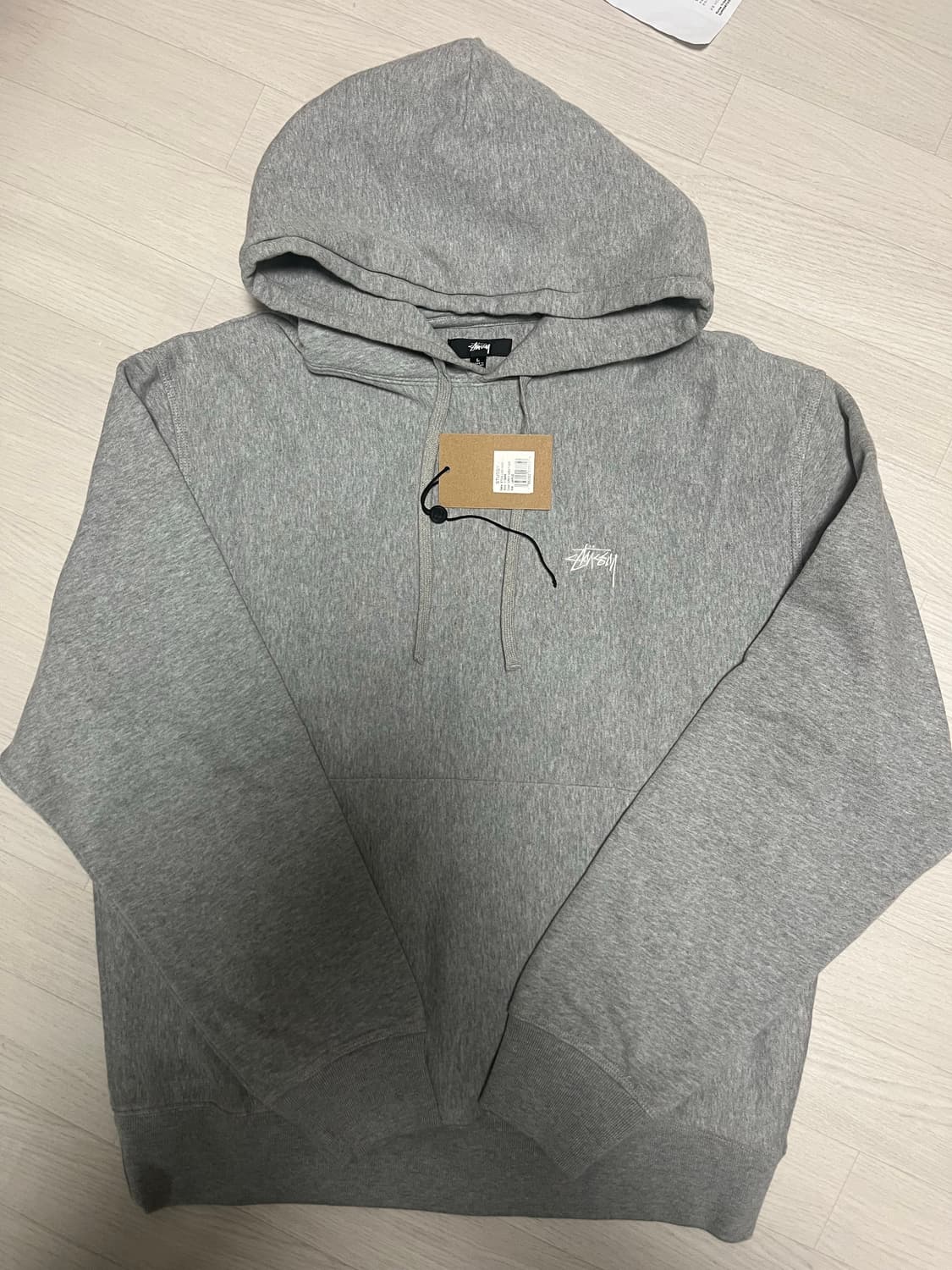 스투시 그레이 후드티 L 상품이미지1