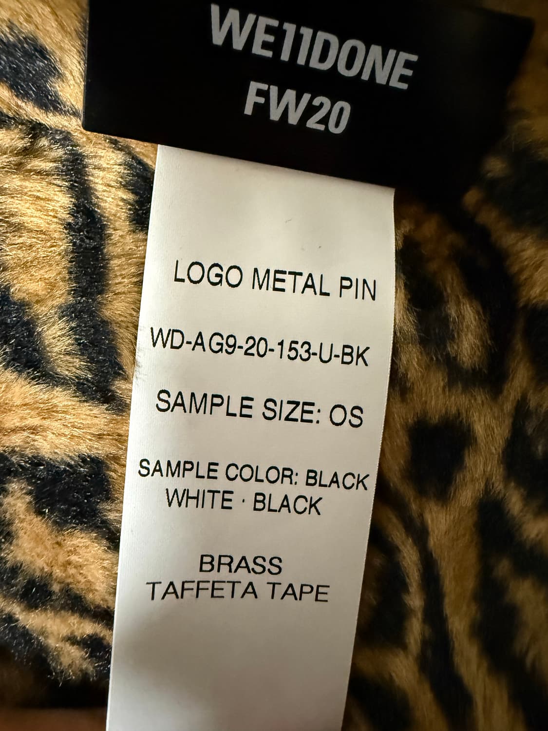 WE11DONE 래오파드 퍼 자켓 상품이미지2