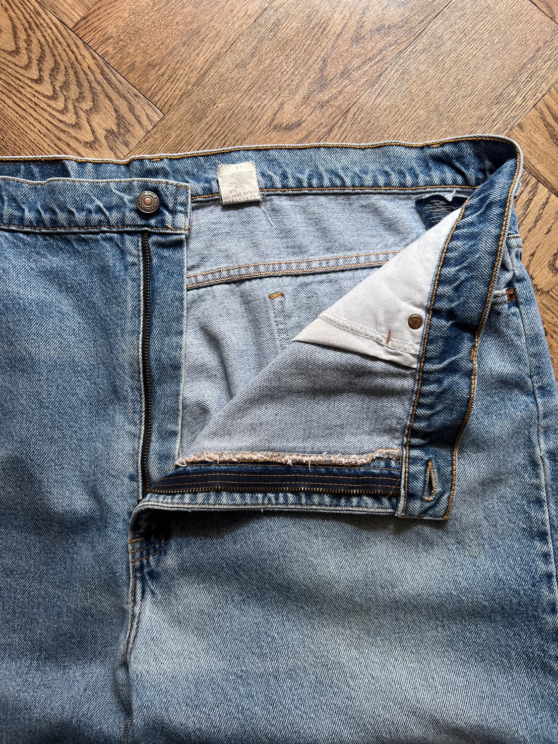 [44]90's 리바이스 USA 오렌지탭 505 빅사이즈 워싱 데님 팬츠 상품이미지3