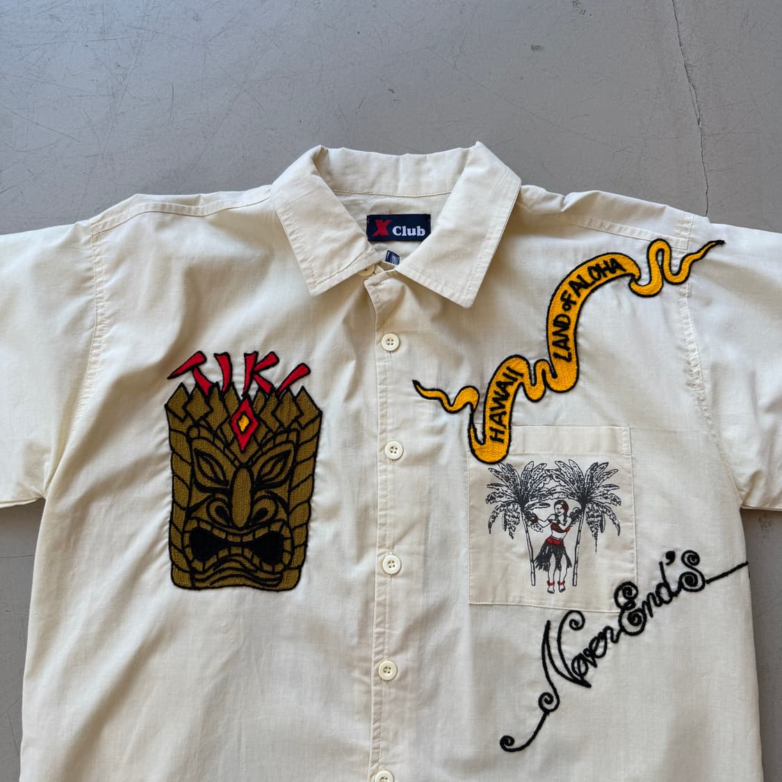 vtg 엠브로이드 하와이안 셔츠 상품이미지4