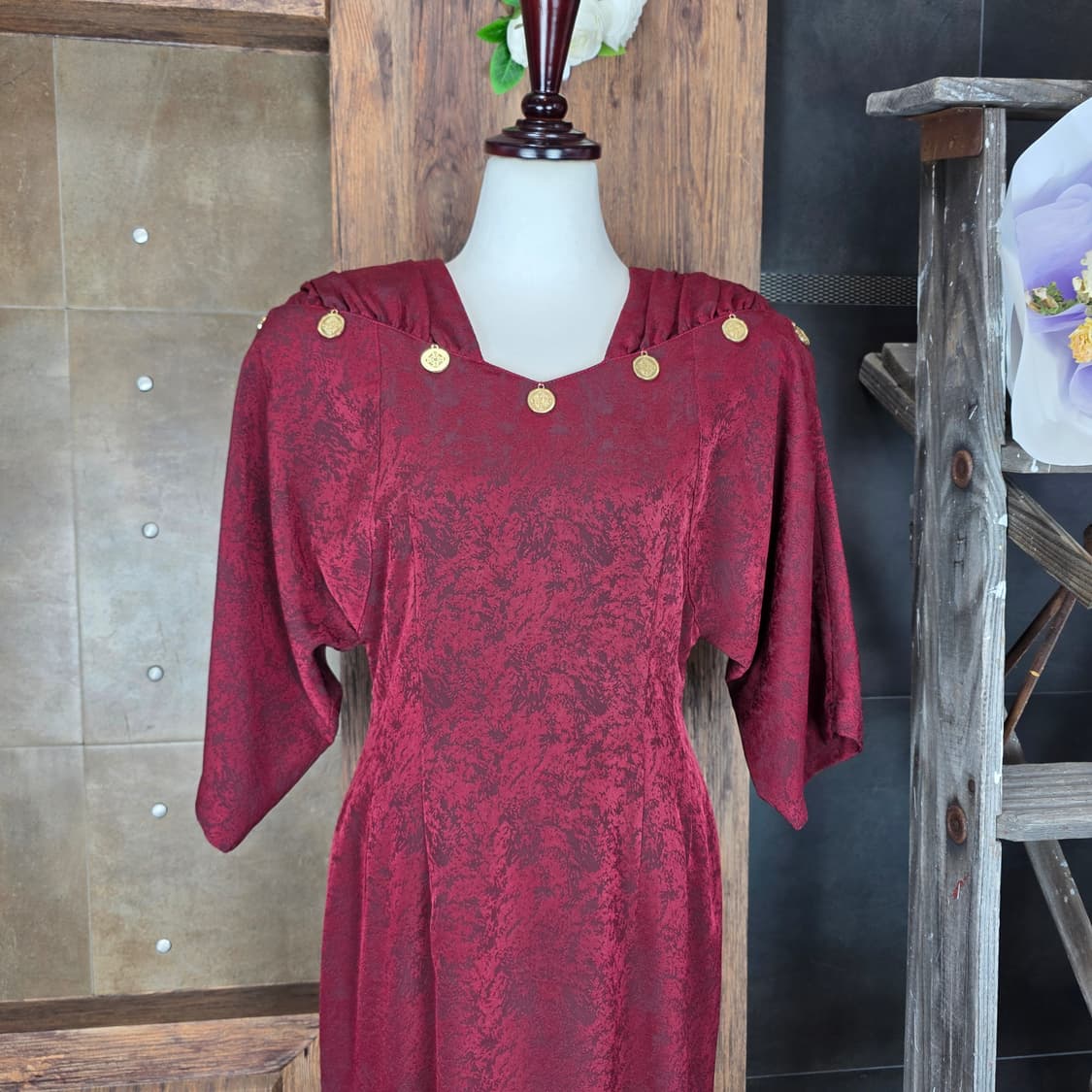 레트로 코인 포인트 원피스 상품이미지2