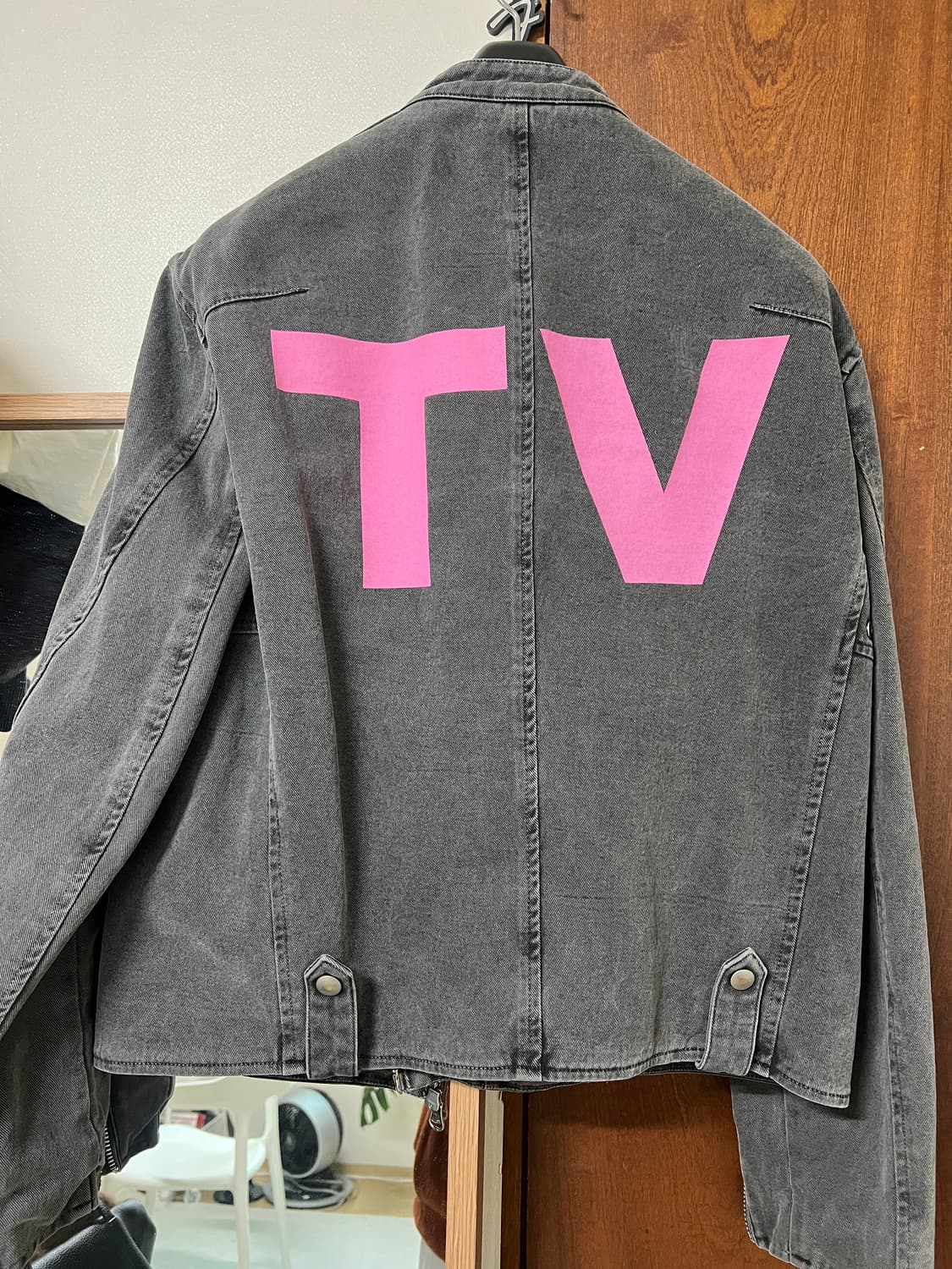 [M] 더뮤지엄비지터 피그먼트 라이더 자켓 흑청 상품이미지2