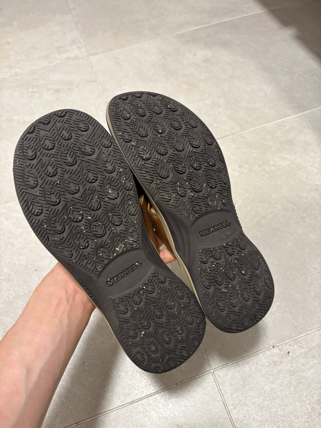 머렐 브라운 레더 플립플랍 쪼리 275 상품이미지3