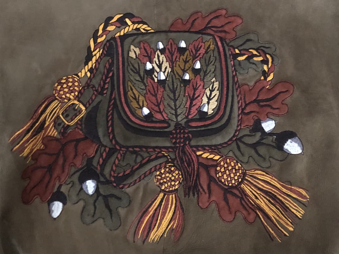 로에베 빈티지 백자수 가죽자켓 상품이미지6