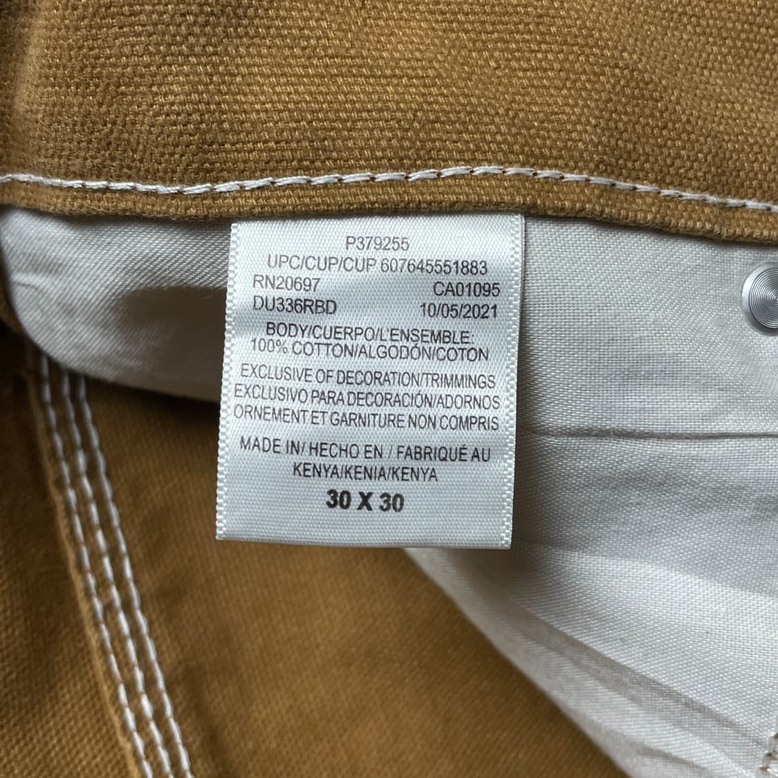 DICKIES 디키즈 빈티지 브라운 카펜터 워크 팬츠 A00818 상품이미지10