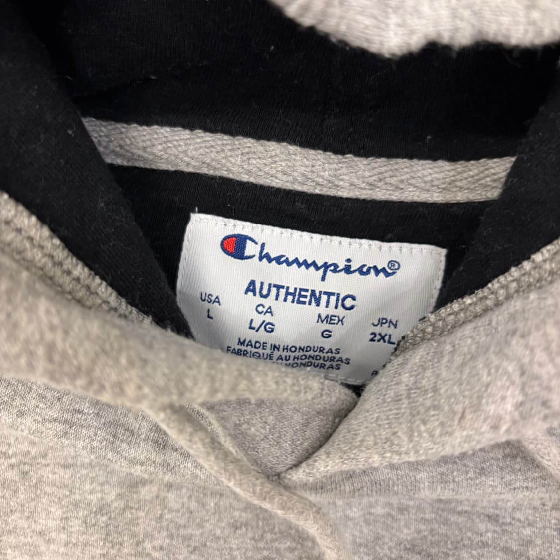 챔피온 그레이 스몰로고 후드티 상품이미지3