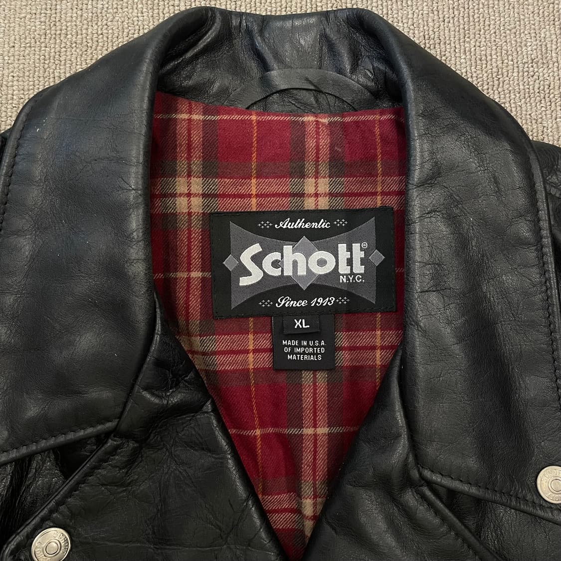 schott 쇼트 라이더 레더자켓 xl 상품이미지2