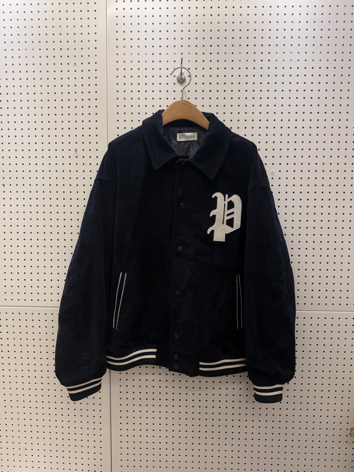 파르티멘토 컨셉 라벨 코듀로이 바시티 자켓 U195 상품이미지2