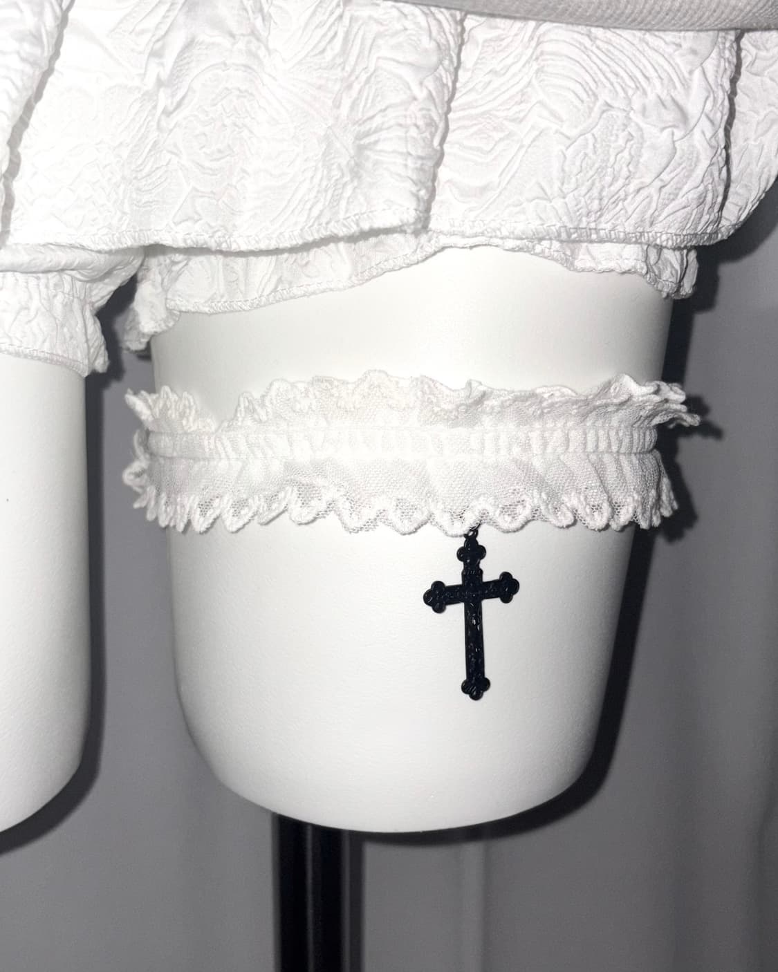 레이스 십자가 초커 일본 빈티지 고딕 갸루 로리타 st 상품이미지3