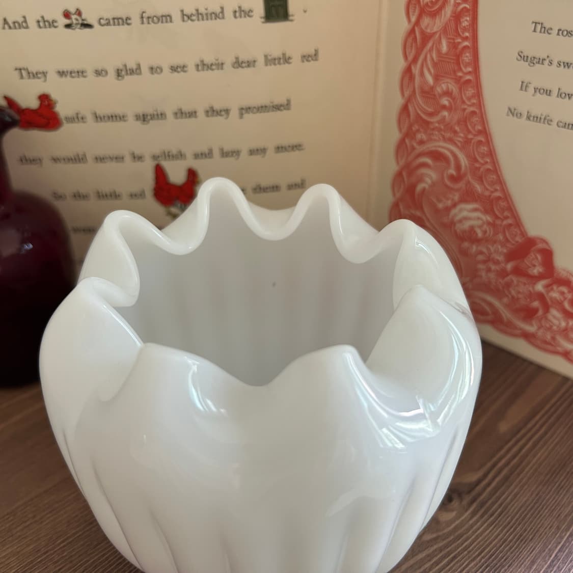 미국 빈티지 밀크글라스 화병 꽃병 화분 상품이미지4