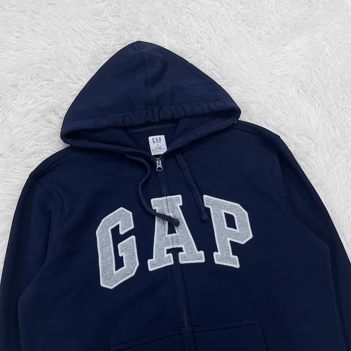 갭 Gap 스펠 로고 후드집업 네이비 상품이미지3