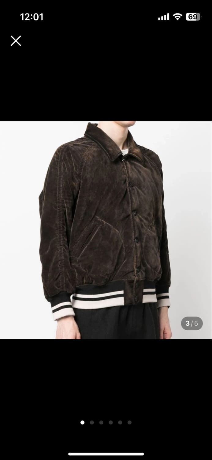 메종 마르지엘라 퀼팅 벨루어 자켓 브라운 상품이미지3