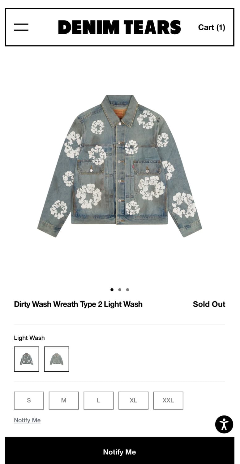 리바이스 데님티어스 타입2 더티워싱 데님자켓 상품이미지1