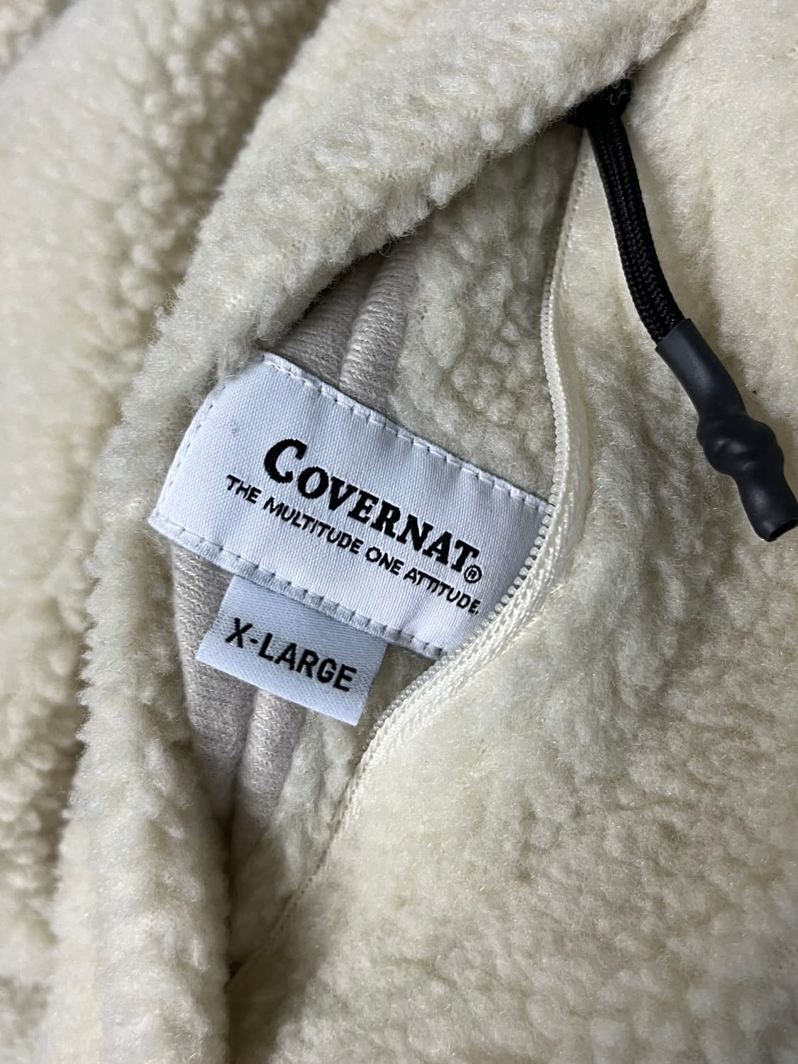 XL) 커버낫 리버시블 후리스 자켓 블랙 상품이미지5