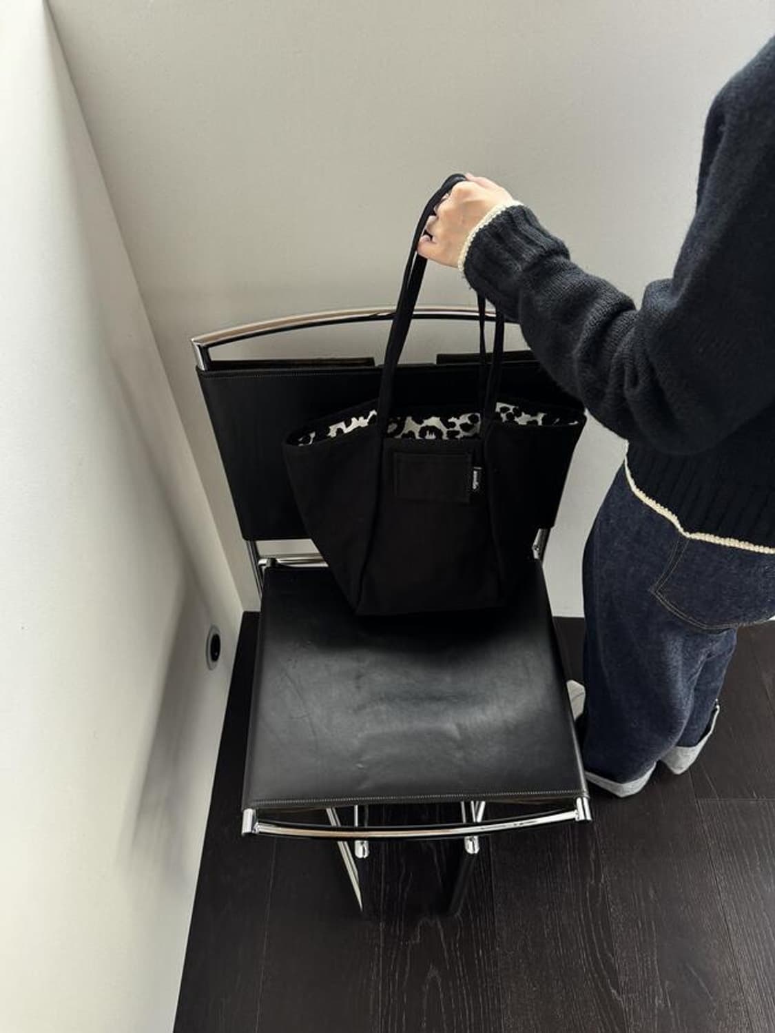 아우스디오 [리버시블/ 미니] 호피 쇼퍼백 상품이미지3