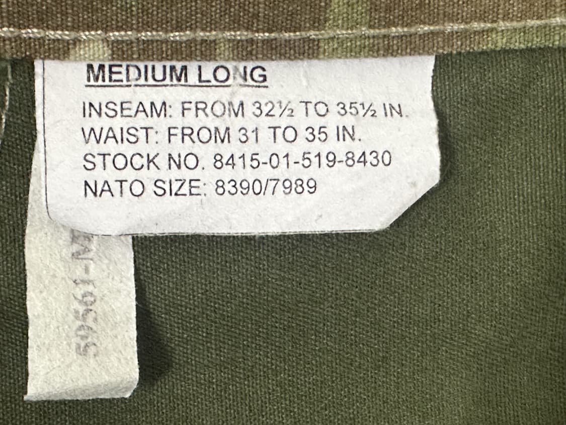 미군 OCP 멀티캠 전투복 바지 하의 (M/L) (L) 상품이미지9