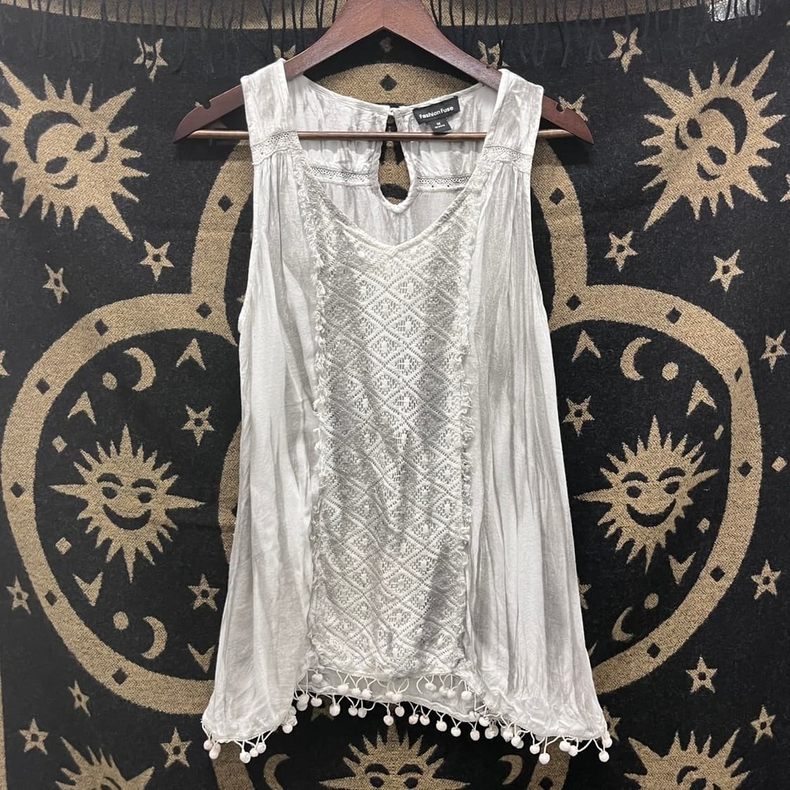 빈티지 페어리 레이스 란제리코어 구슬 나시 슬리브리스 K0003 상품이미지3