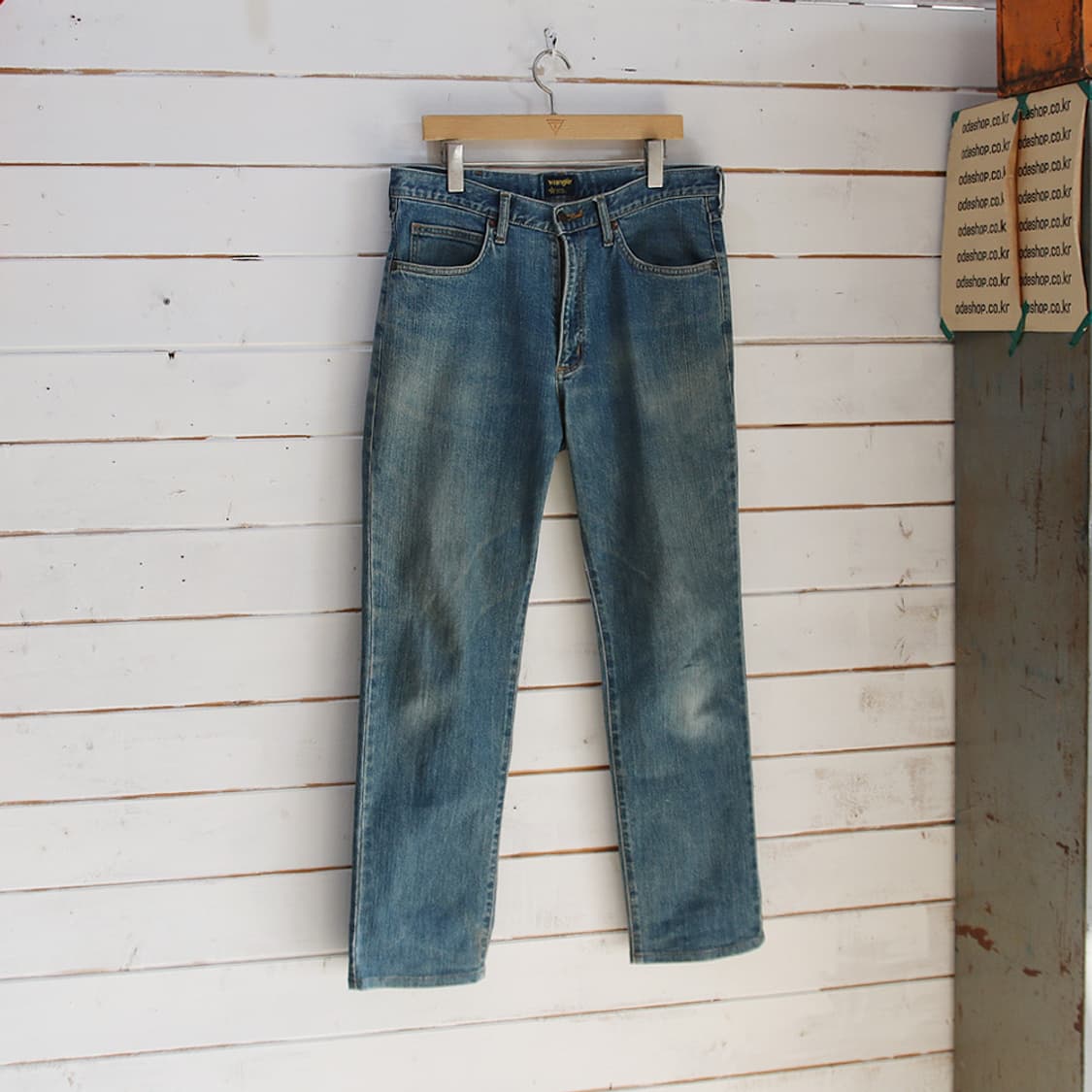 (착용컷) Wrangler 데님 팬츠 (남성용 33.5) 상품이미지1