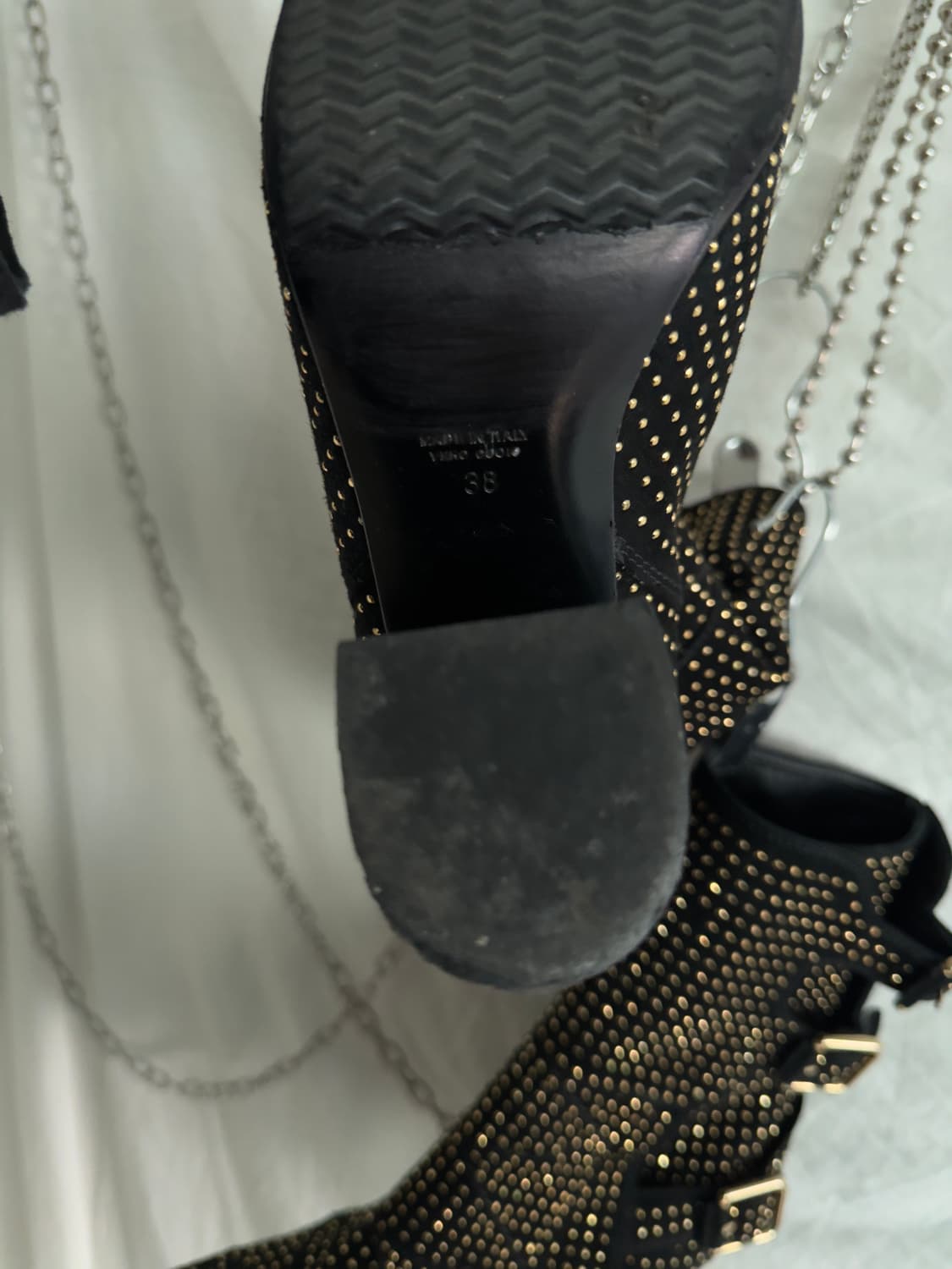 laurence decade 스웨이드 3버클 스터드 부츠 상품이미지4