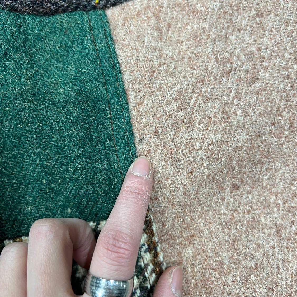 해리스트위드 멀티체크 울코트 s08891 상품이미지5