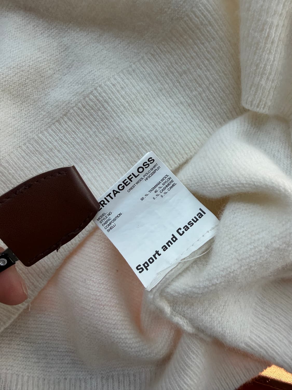S/ 헤리티지플로스 캐시미어 블랜딩 폴로 니트 상품이미지9