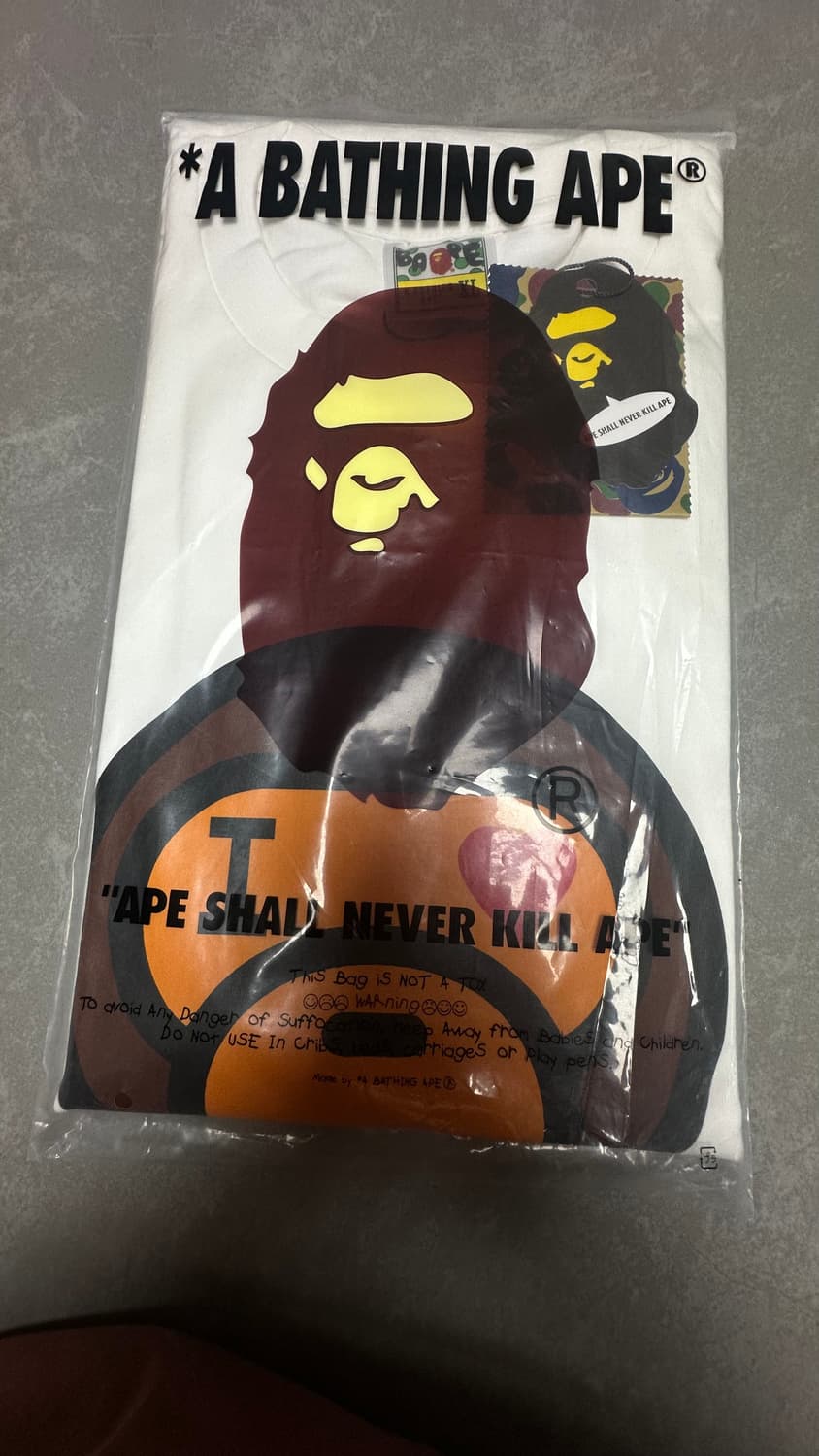 베이프 하트 베이비 마일로 반팔 XL 상품이미지2