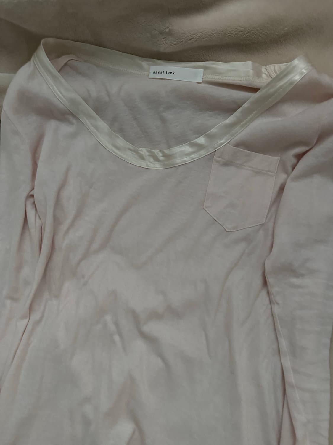 Sacai luck 사카이 럭 원피스 연핑크 상품이미지2